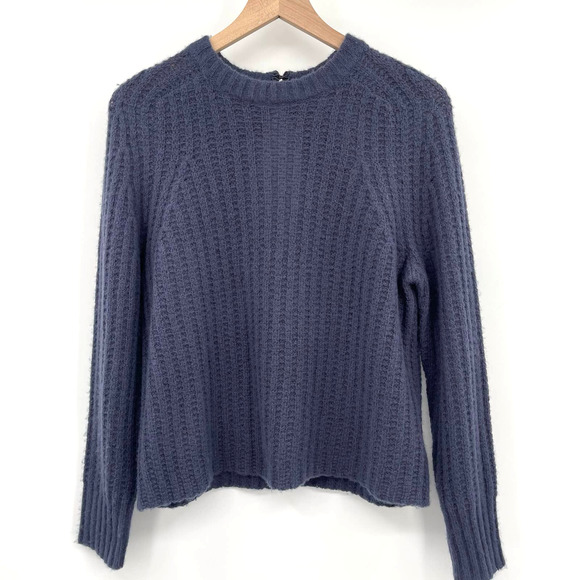 NWT 360 Cashmere Pamela Ribbed Wool & Cashmere Blend Sweater Prussian Sz XS Blue - Picture 2 of 14